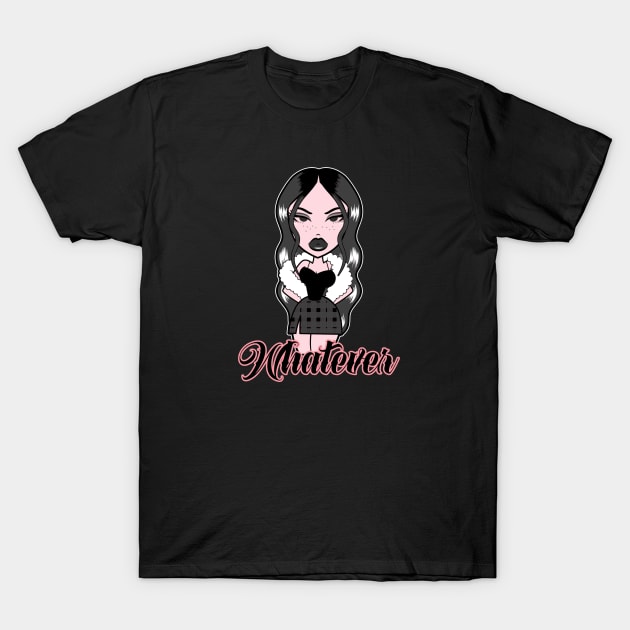 Whatever Girl Doll Black Out Heart v3 T-Shirt by Just In Tee Shirts